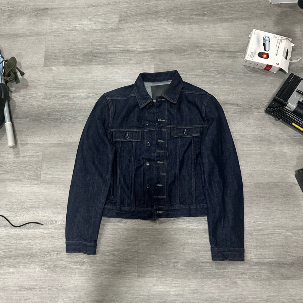 Rick Owens Slim-fit Raw Denim Trucker Jacket